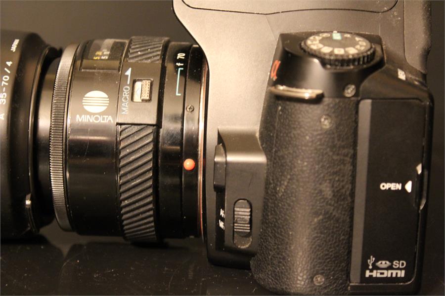 Sony 230 10.2 megapixels digital SLR camera no. 5305097 with a minolta AF 35-70mm f4 (22) Zoom - Image 3 of 4