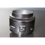 A Canon EF 50mm Lens f1.8 Auto / Manual Focus No. 53439954