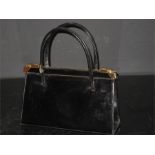 1960's Jane Shilton patent leather bag.