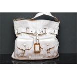 Russell and Bromley white patent leather ladies bag