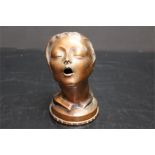 Copper female Bust. PAT APP to rear - small damage