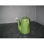 a Pillvite french side pouring chocolate pot green 1920s