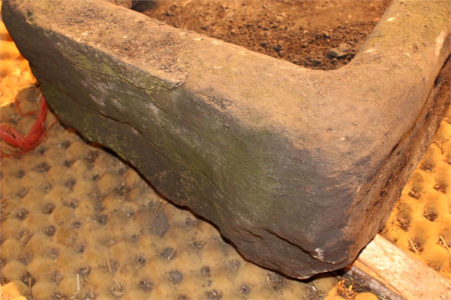 A Large stone trough garden planter, previously from a farm in Yorkshire, measuring approximately: - Image 5 of 13