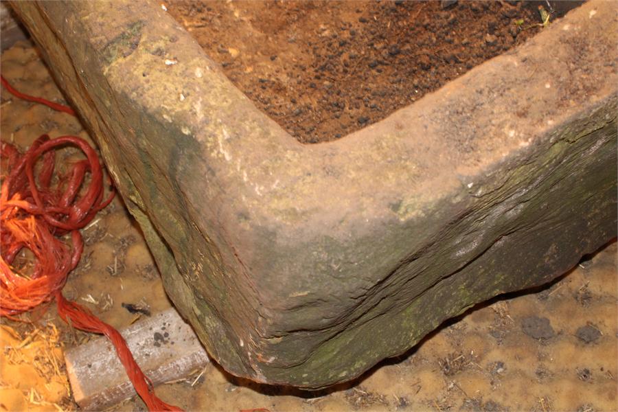 A Large stone trough garden planter, previously from a farm in Yorkshire, measuring approximately: - Image 7 of 13