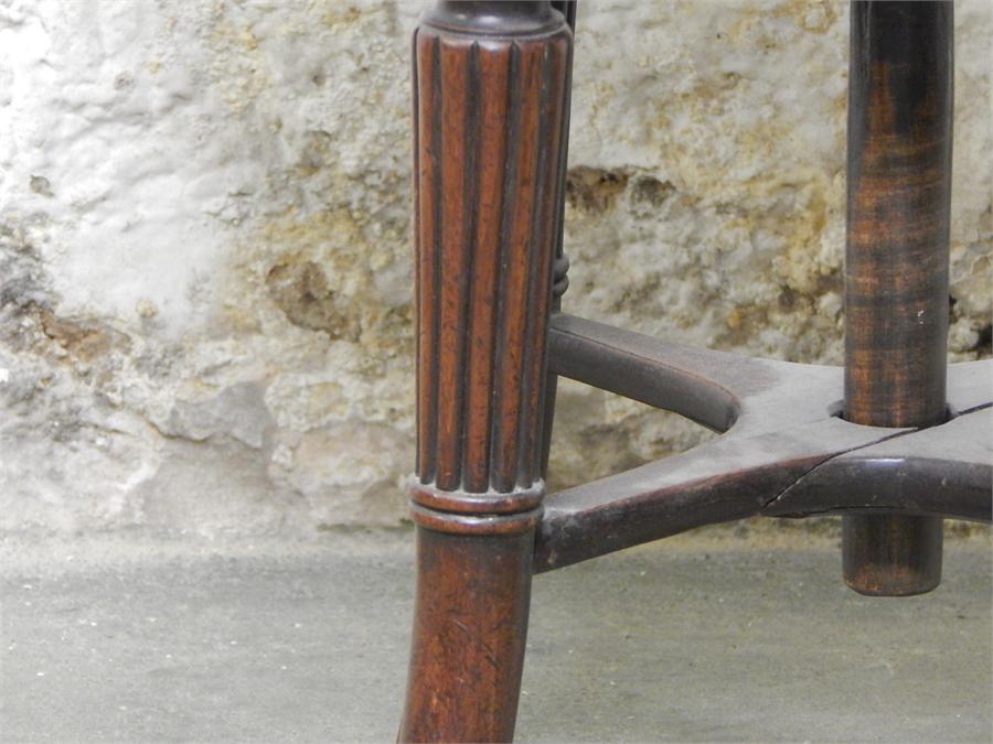 A Piano Stool base with pie-crust tray top table conversion, appears to be a solid top, moulding not - Image 2 of 7