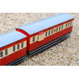 Two 5 inch gauge carriages - kit form - isle of man style.