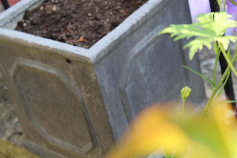 Five lead effect square and rectangular planters - Image 5 of 6