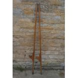 19th century adults wooden stilts purportedly from Burghley house