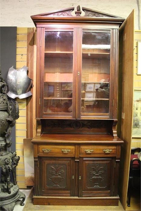 A glazed dresser bookcase - late 19th century - good quality. - Image 2 of 6