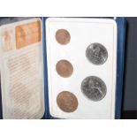 Britains first decimal coins two sets