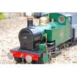 5" gauge "steamer" steam train, Ajax design - 040 model tank engine (no boiler certificate - (