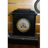 Victorian Slate clock (Ticks) in good condition with good decoration