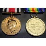 WW1 medals, 2181 CPL George H.A Rudderham R.A Royal Artillery. Great war victory medal and a special