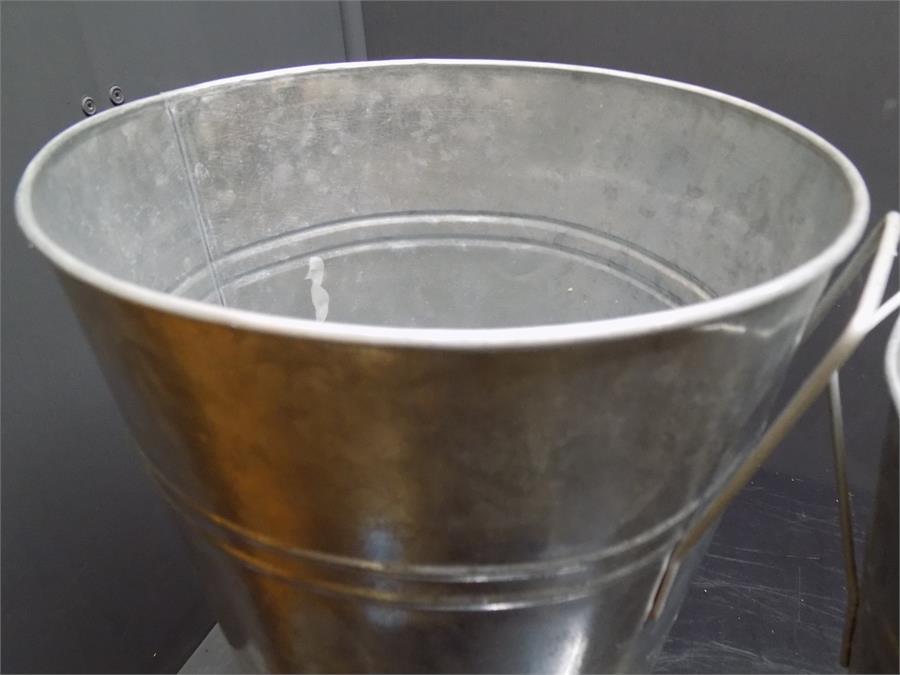 three galvanized pots - Image 2 of 4