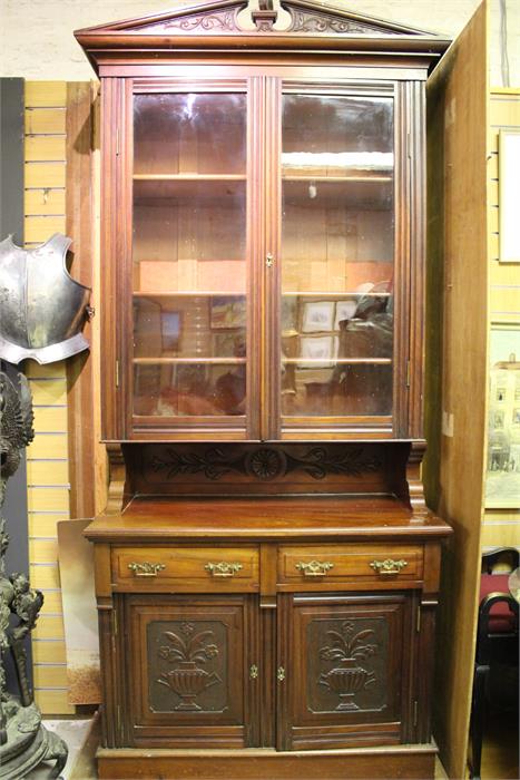 A glazed dresser bookcase - late 19th century - good quality. - Image 3 of 6