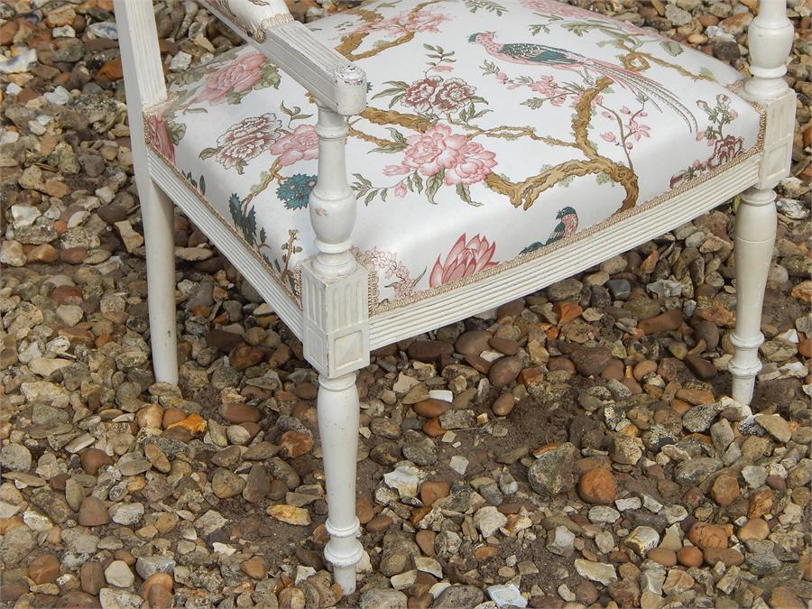 Pair of French armchairs in original paint, first quarter 20th Century. ~ - Image 4 of 5