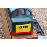 5" inch gauge "baby Deltic" battery operated kit train, fibreglass shell, with controller