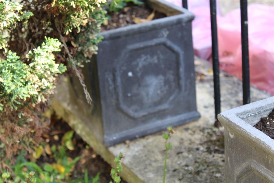 Five lead effect square and rectangular planters - Image 6 of 6