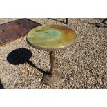Onyx effect metal occasional table