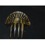 tortoise shell decorative hair comb Victorian