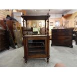 Victorian Inlaid Walnut Music Cabinet