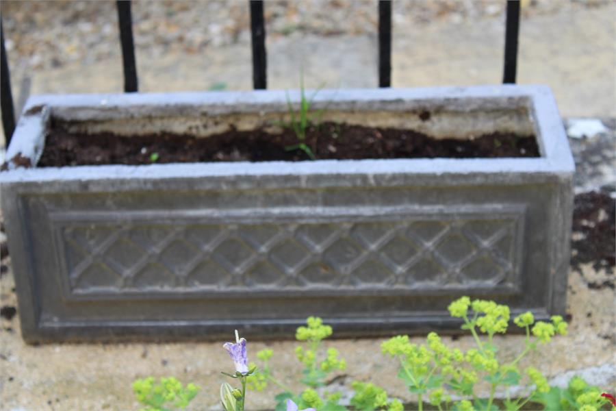 Five lead effect square and rectangular planters - Image 2 of 6