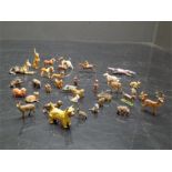 A Quantity of painted lead figures, inc horse and jockey, boar, dogs etc