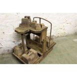 a set of sack scales and weights - makers ..............