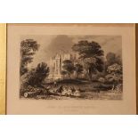 Print / engraving " Ruins of Kenilworth Castle " Warwickshire.