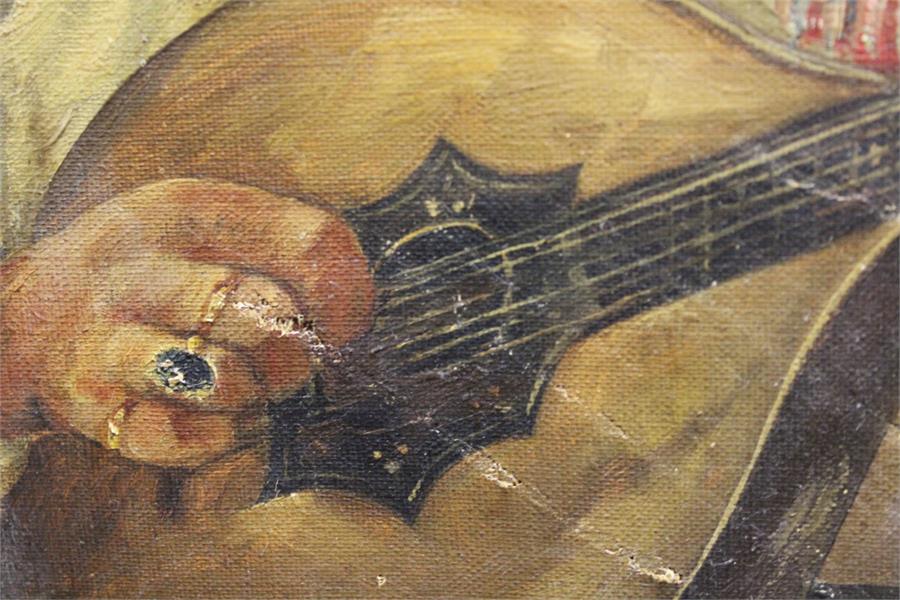 Mandolin Player possibly South American. Oil on canvas. Bearing signature and dated "K. Tippmer" ' - Image 20 of 30