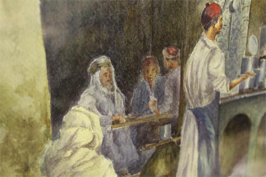 watercolour of a Turkish coffee house, bearing signature F.Thurston. - Image 2 of 35