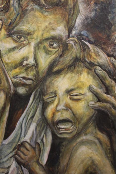 Study of a woman and child crying. - Image 7 of 25