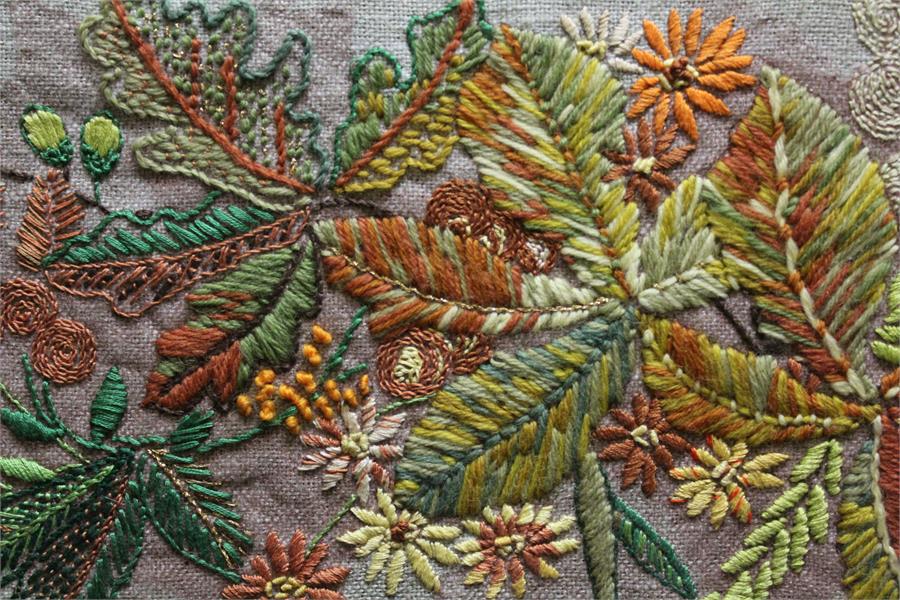 Rectangular Tapestry of leaf and foliage. - Image 17 of 26