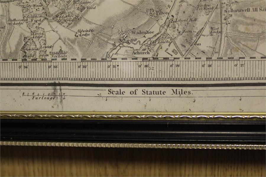 A Large framed map of Rutland - Engraved at the ordnance map office in the tower under the direction - Image 55 of 55