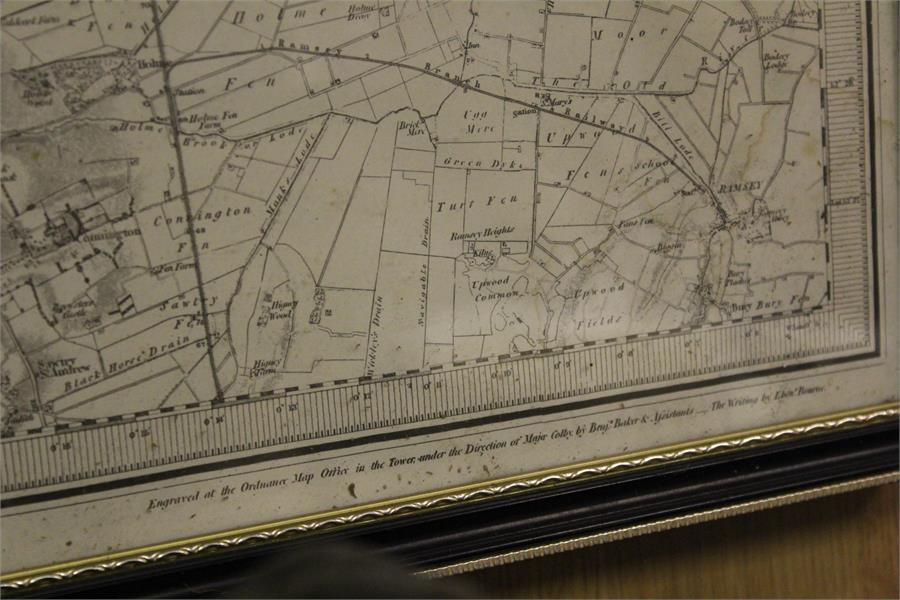 A Large framed map of Rutland - Engraved at the ordnance map office in the tower under the direction - Image 31 of 55