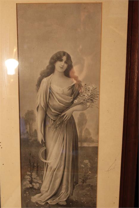 Two modern and two vintage prints of females / ladies. - Image 9 of 12