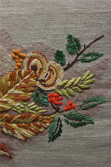 Rectangular Tapestry of leaf and foliage. - Image 5 of 26