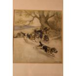 After George Vernon Stokes - "Beagles - a grand form of cross country running" - Framed Bookplate