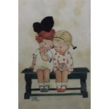 Mabel Lucie Atwell, a painting " An' you know what men are " - depicting two girls sitting on a
