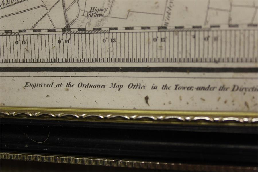 A Large framed map of Rutland - Engraved at the ordnance map office in the tower under the direction - Image 18 of 55