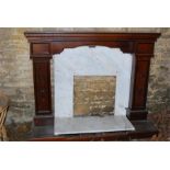 Fire surround with marble