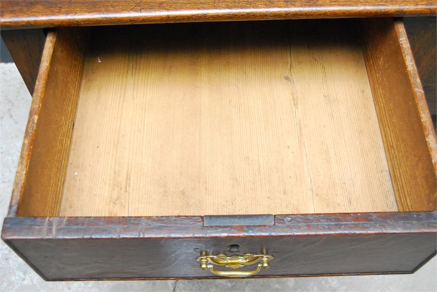 18th / 19th century oak dresser base with two drawers. - Image 7 of 7