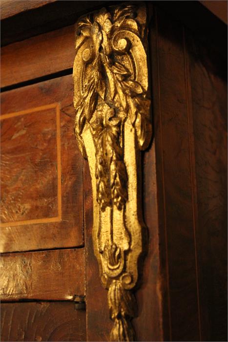 A Fine quality early 20th century French burr yew , inlaid and ormolu glass, mirror backed, - Image 6 of 12