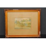 watercolour landscape - signed indistinctly - t.e.chirnside ?