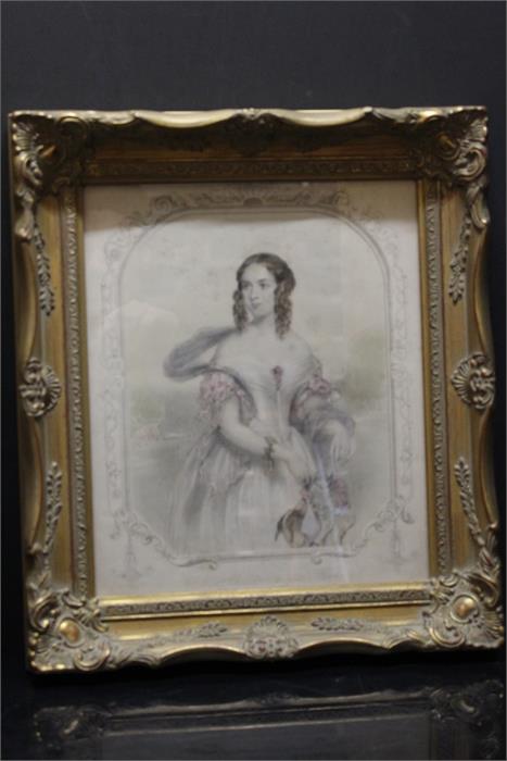 Two engravings in frames after John Hayter & H.Robinson - W&F Holl "the Hon. Charlotte Augusta - Image 3 of 13