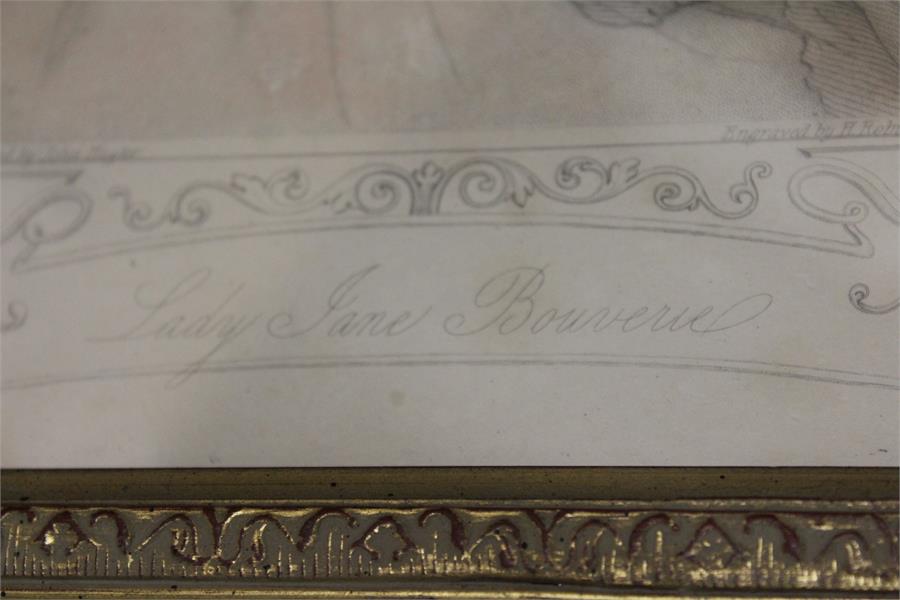Two engravings in frames after John Hayter & H.Robinson - W&F Holl "the Hon. Charlotte Augusta - Image 8 of 13