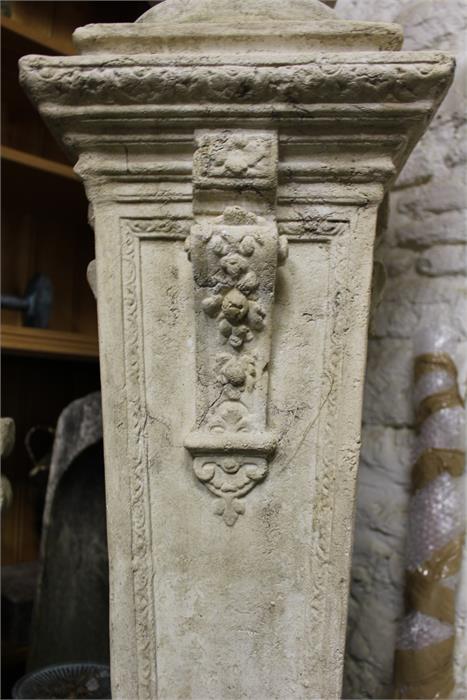 Julias Ceaser bust on square tapered pedestal - stone effect resin. - Image 10 of 14