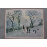 A print - after Helen Layfield Bradley - with Fine Art Trade Guild - HAA - blind stamp lower