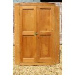 A Large 19th century Pine corner cupboard with shelves