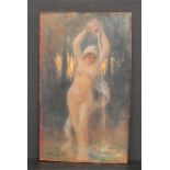 In the Manner of ARTHUR VIDAL DIEHL - British / American - (1870 - 1929) - Nude Study - unframed oil